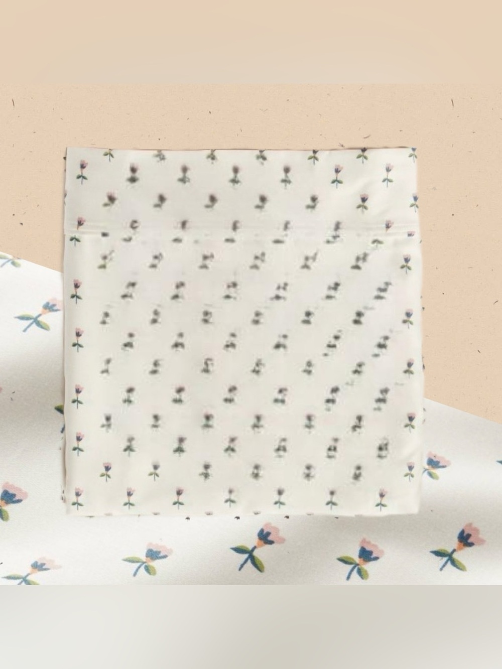Target Threshold | Tulip Toss Cotton Sateen King Size Flat Sheet Cream New NWOT